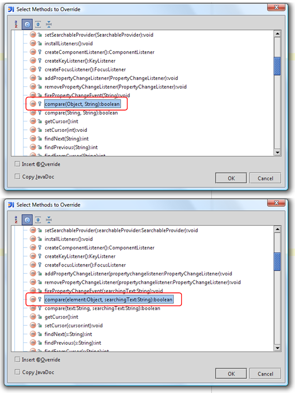 override without src stub