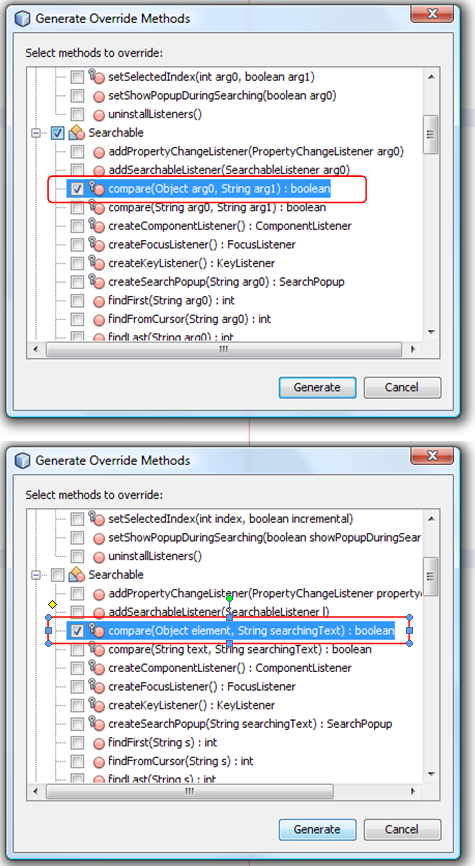 override without src stub